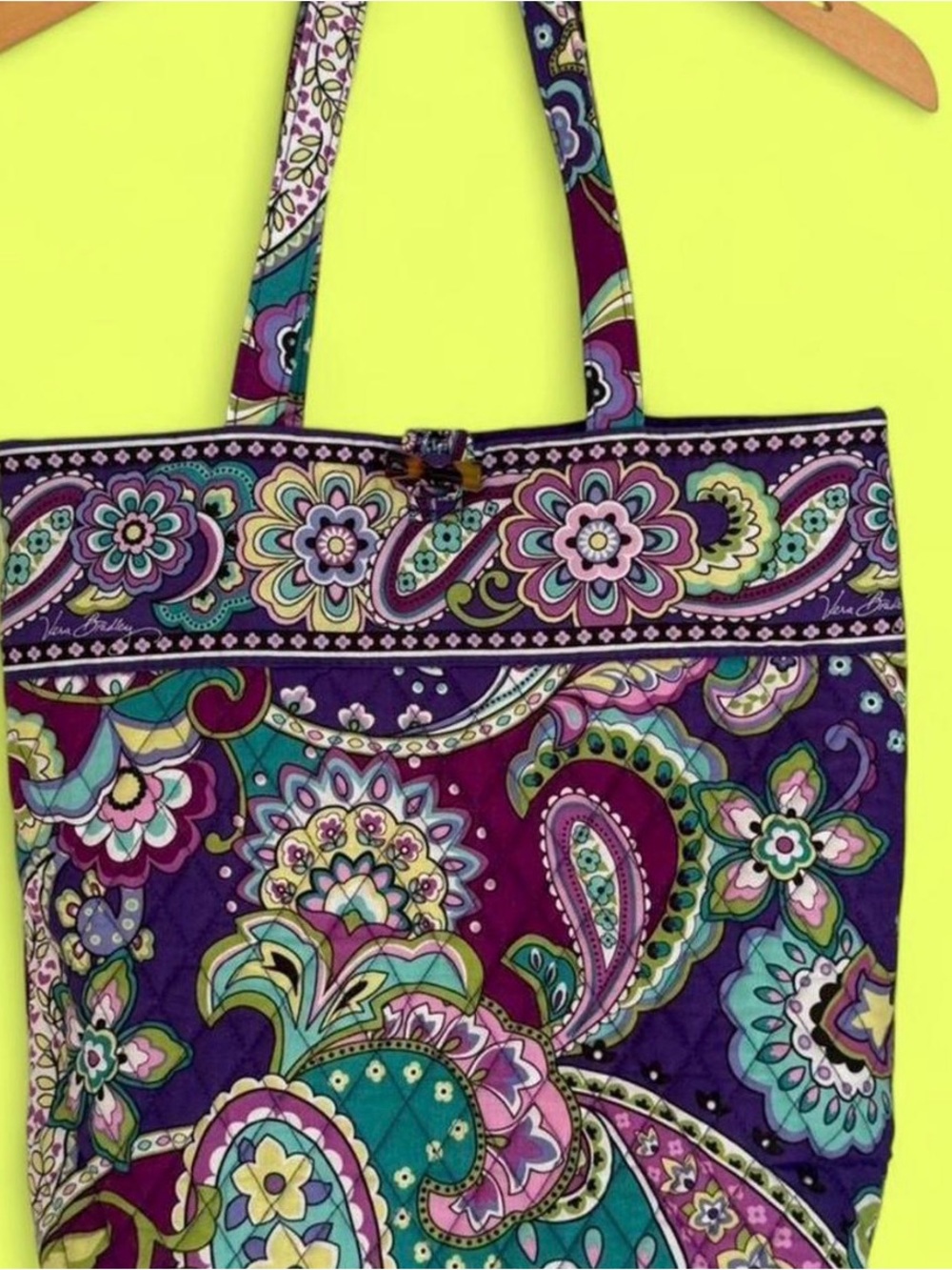 New with tags Vera Bradley Heather purple paisley tote bag